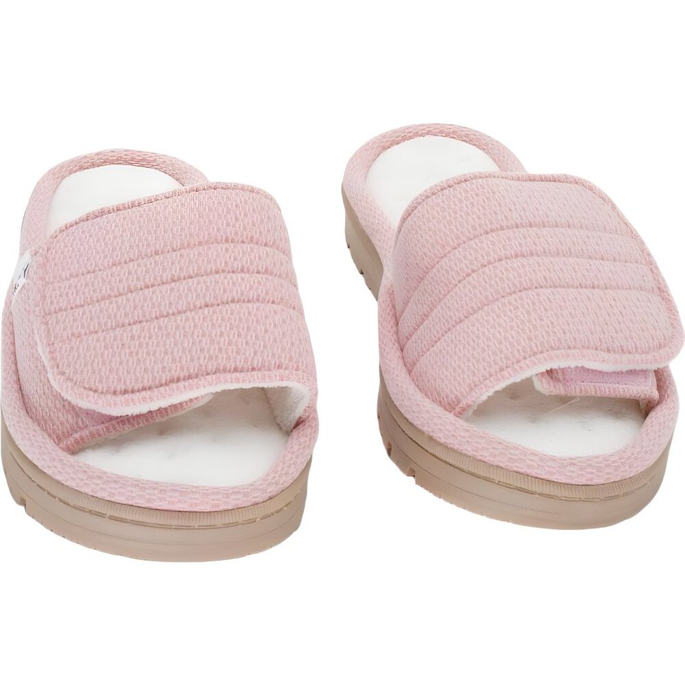 Isotoner Signature Adjustable Slide Slippers Pink Cozy Shoes Women's US 7